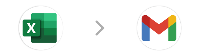 Excel→Gmail