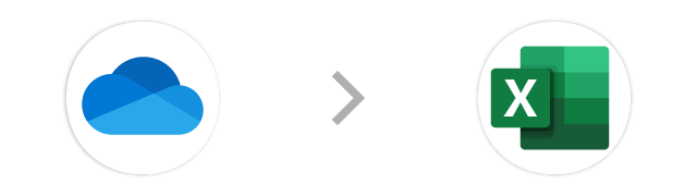 Microsoft OneDrive→Excel