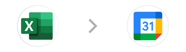 Excel→Googleカレンダー