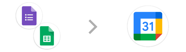Google Forms（スプレッドシート）→Googleカレンダー