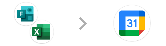 Microsoft Forms（Excel）→Googleカレンダー