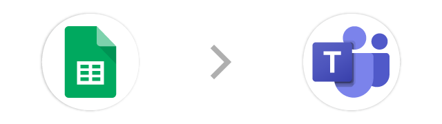 スプレッドシート→Microsoft Teams