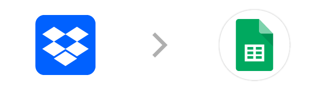 Dropbox→スプレッドシート