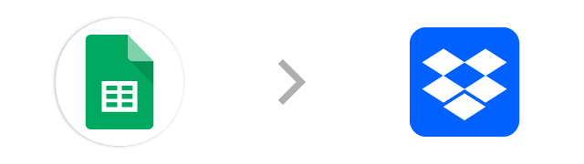 スプレッドシート→Dropbox