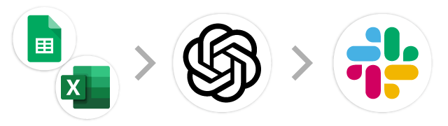 Excel/スプレッドシート→GPT→Slack（案件抽出）