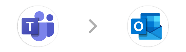 Microsoft Teams→Outlook