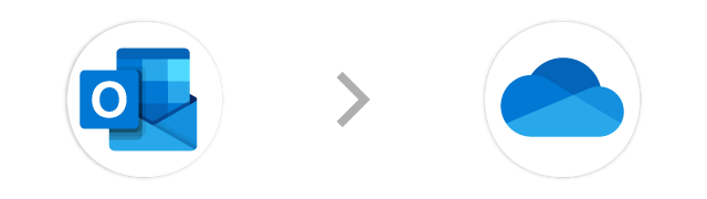 Outlook→Microsoft OneDrive